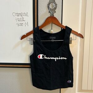 Champion Women's Black Logo Tank Top